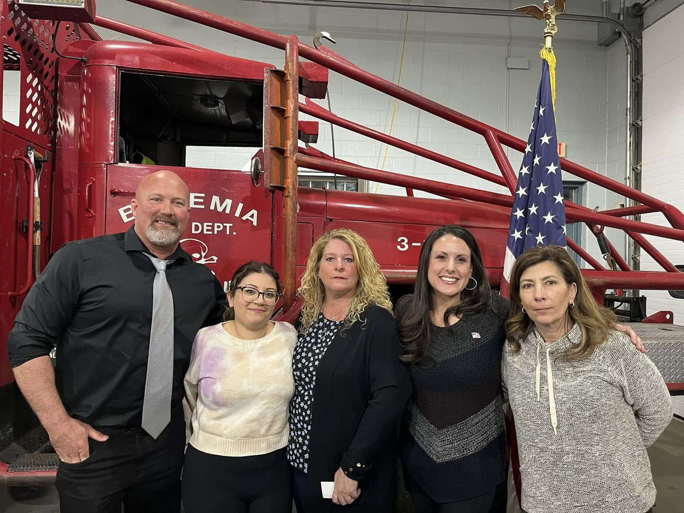 Bohemia Civic Association members at the Bohemia Fire Department